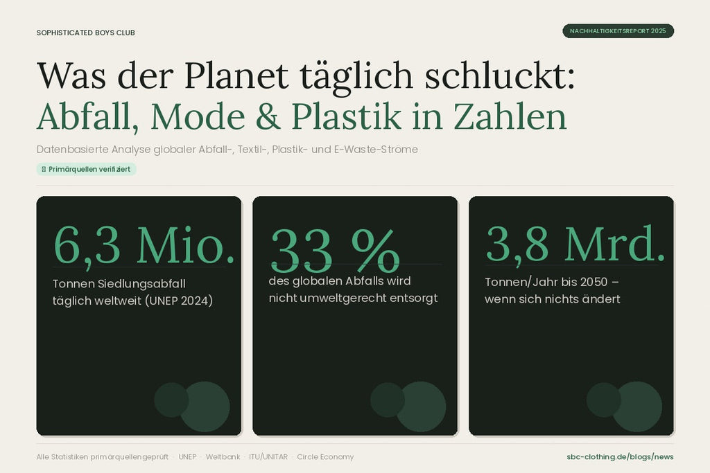 Was der Planet täglich schluckt: Abfall, Mode & Plastik in Zahlen