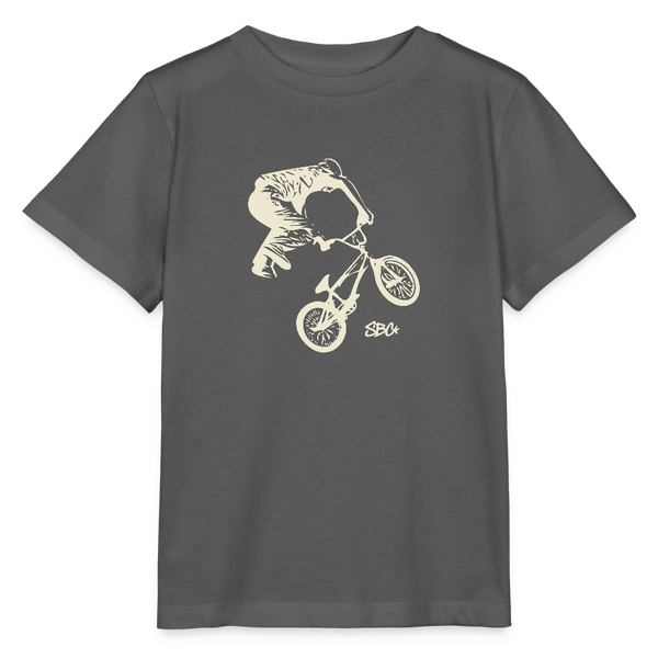 BMX Rider Organic T-Shirt – Kids - Anthrazit