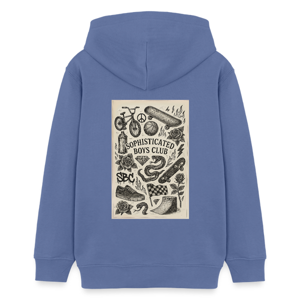 Urban Tattoo Designs Organic Hoodie – Teen - Blau