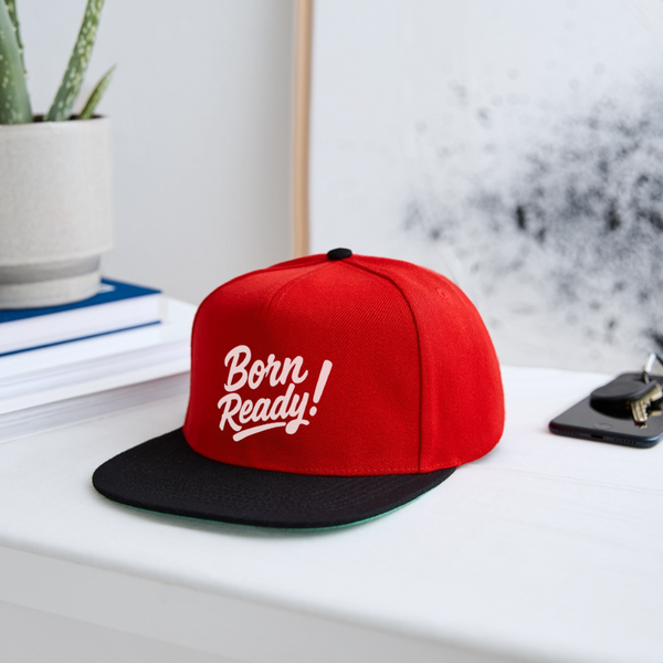 Born Ready Snapback Cap - Rot/Schwarz