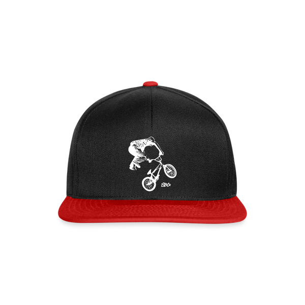BMX Rider Snapback Cap - Schwarz/Rot