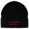 Classic Red Organic FISHERMAN BEANIE - Schwarz