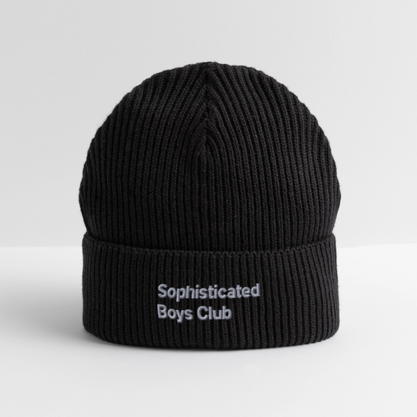 Classic Organic FISHERMAN BEANIE - Schwarz