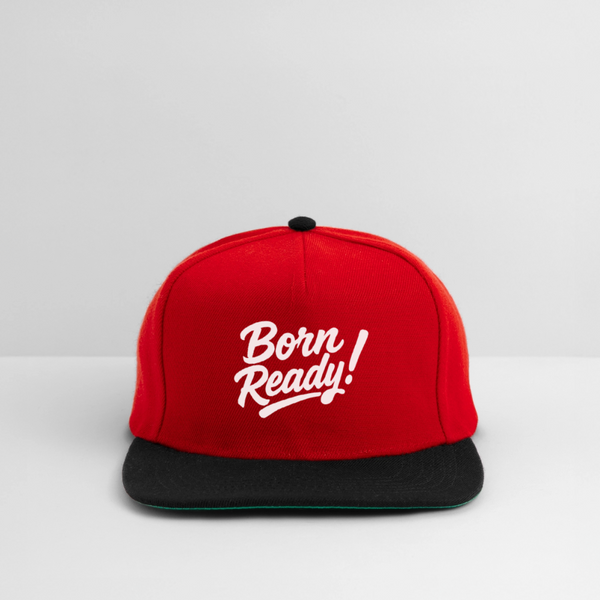 Born Ready Snapback Cap - Rot/Schwarz