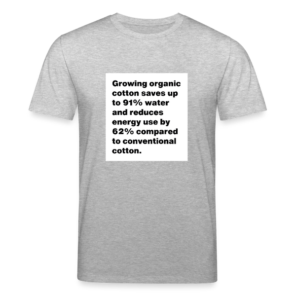 91% Water Organic T-Shirt – Men - Grau meliert