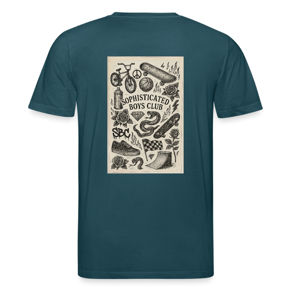 Urban Tattoo Designs Organic T-Shirt – Men - Dunkles Petrol