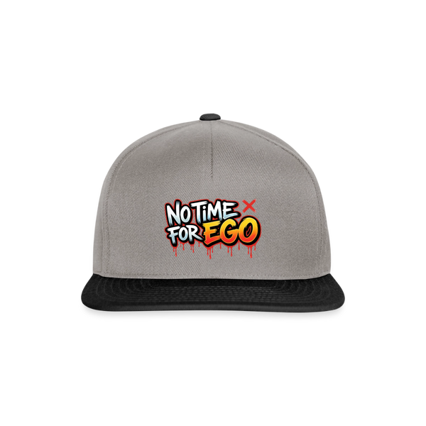 No Time For Ego Snapback Cap - Graphit/Schwarz