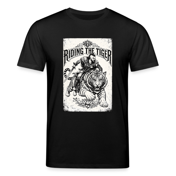 Riding the Tiger BW Organic T-Shirt – Men - Schwarz