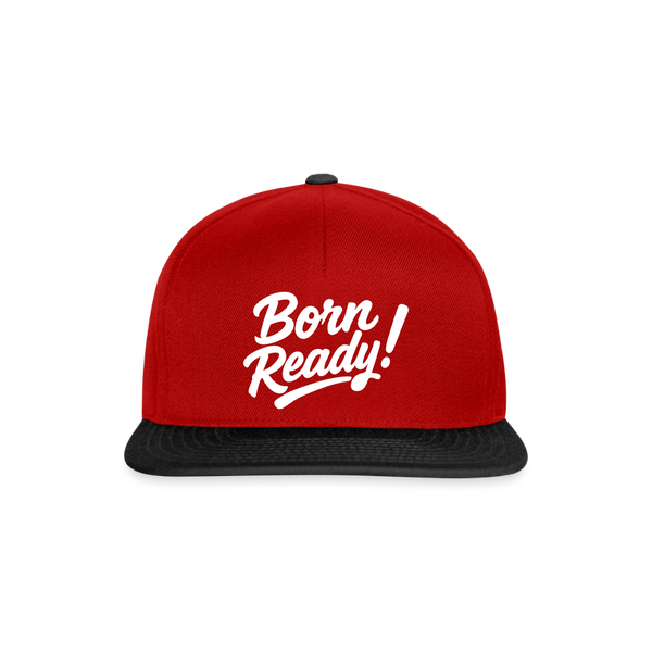 Born Ready Snapback Cap - Rot/Schwarz