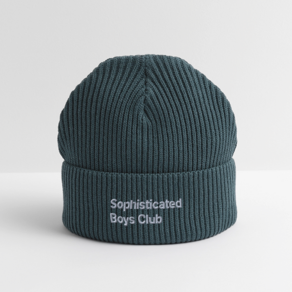 Classic Organic FISHERMAN BEANIE - Dunkles Petrol