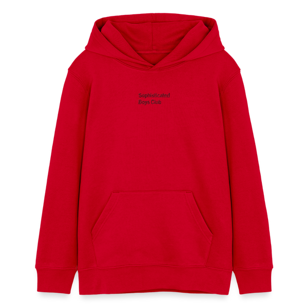 Red Embroidery Organic Hoodie – Teen - Rot