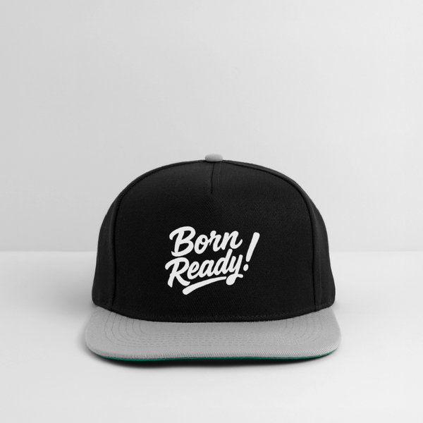 Born Ready Snapback Cap - Schwarz/Grau