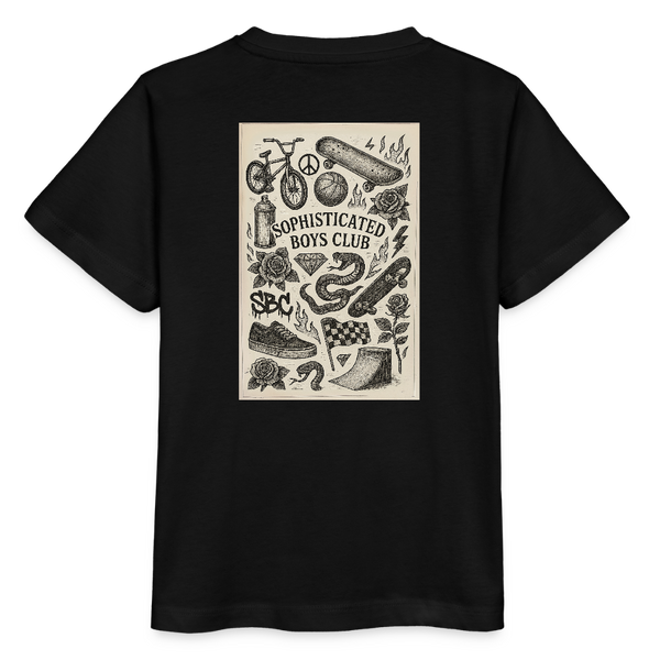 Urban Tattoo Designs Organic T-Shirt – Kids - Schwarz
