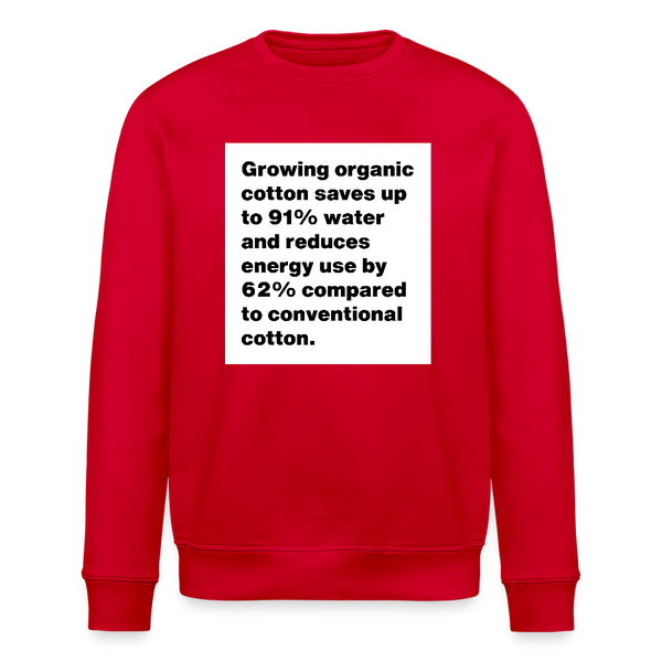 91% Water Organic Sweatshirt – Men - Rot