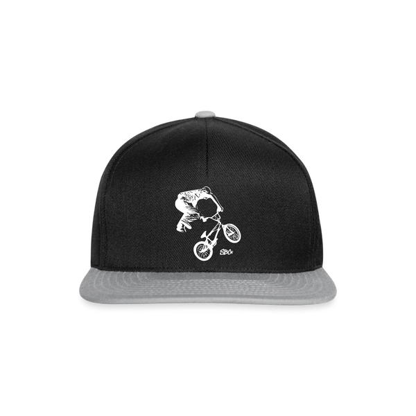 BMX Rider Snapback Cap - Schwarz/Grau