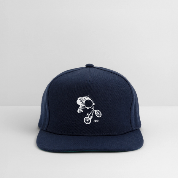 BMX Rider Snapback Cap - Navy/Navy