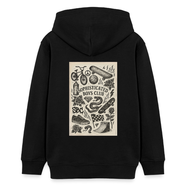 Urban Tattoo Designs Organic Hoodie – Teen - Schwarz