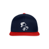 BMX Rider Snapback Cap - Navy/Rot