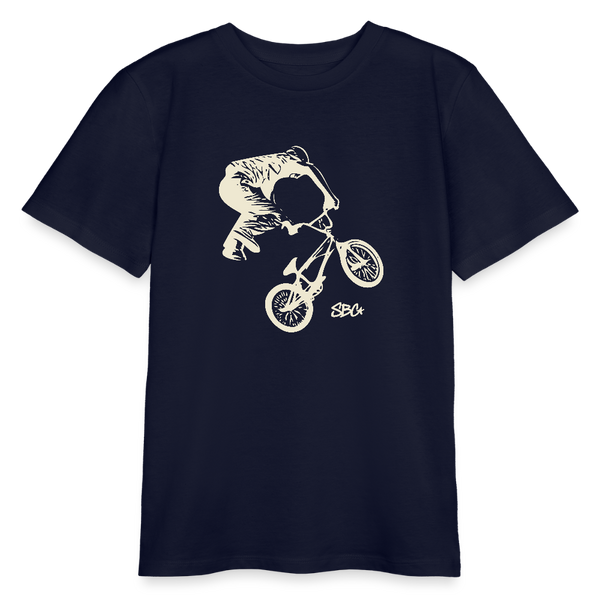 BMX Rider Organic T-Shirt – Teen - Navy