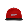 Embroidery Snapback Cap - Rot/Schwarz