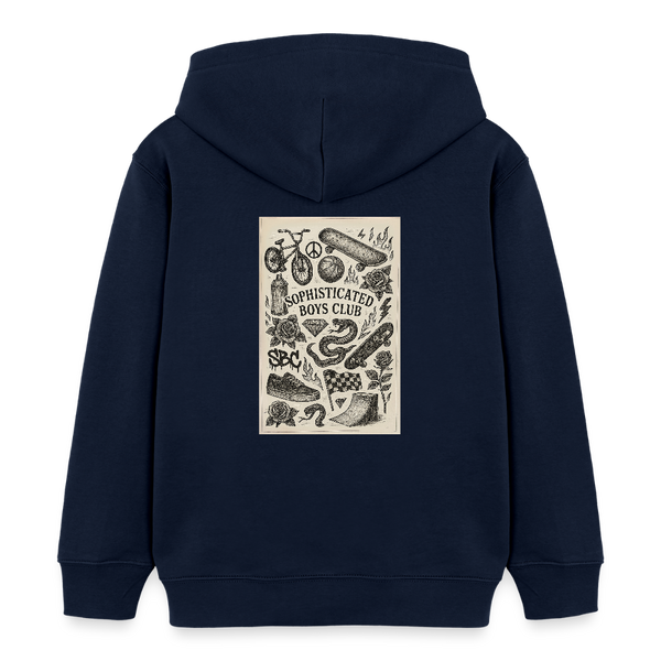 Urban Tattoo Designs Organic Hoodie – Kids - Navy