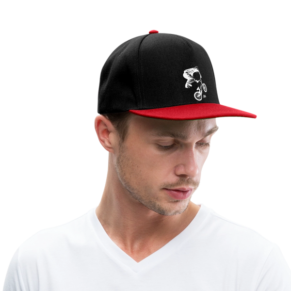 BMX Rider Snapback Cap - Schwarz/Rot
