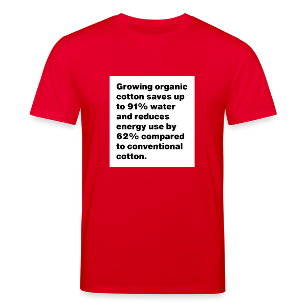 91% Water Organic T-Shirt – Men - Rot