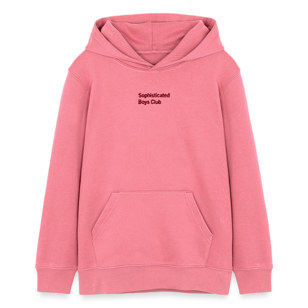 Red Embroidery Organic Hoodie – Teen - Pink