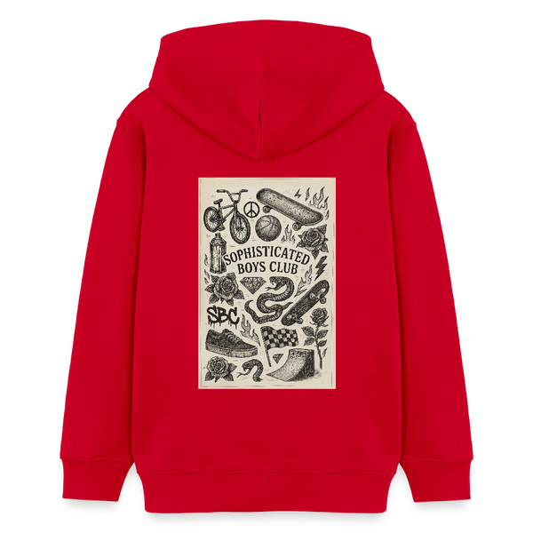 Urban Tattoo Designs Organic Hoodie – Teen - Rot