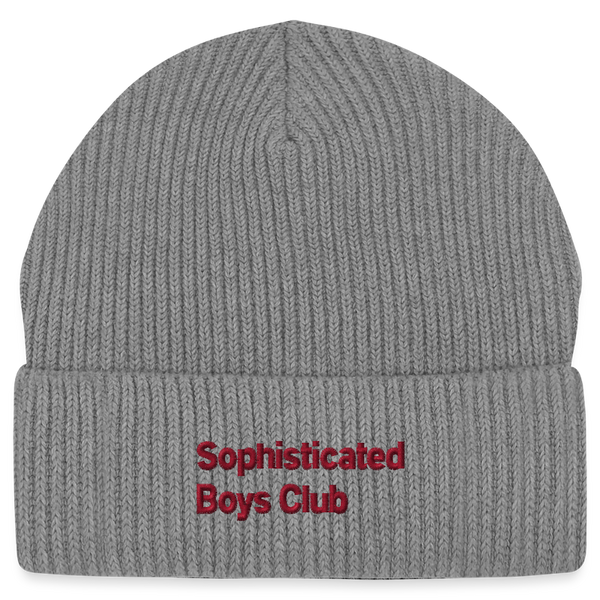 Classic Red Organic FISHERMAN BEANIE - Hellgrau marmoriert