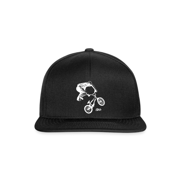 BMX Rider Snapback Cap - Schwarz/Schwarz