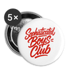 Sophisticated Boys Club Buttons – Small 25 mm (5er Pack) - Weiß