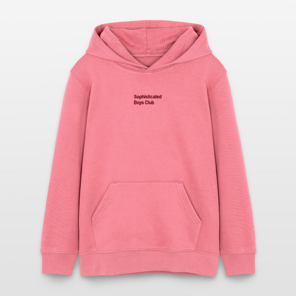Red Embroidery Organic Hoodie – Teen - Pink