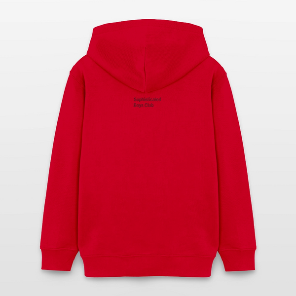 Red Embroidery Organic Hoodie – Teen - Rot
