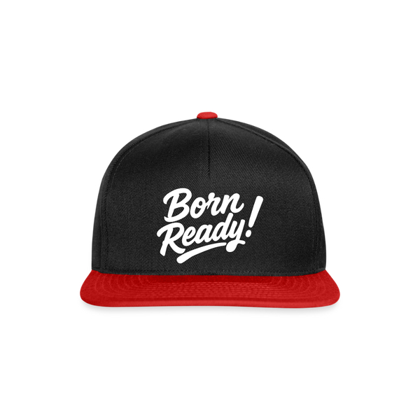 Born Ready Snapback Cap - Schwarz/Rot