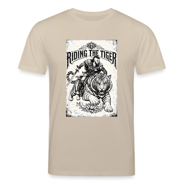 Riding the Tiger BW Organic T-Shirt – Men - Beige