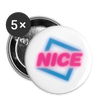 NICE Buttons – Small 25 mm (5er Pack) - Weiß