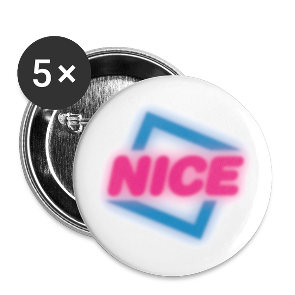 NICE Buttons – Small 25 mm (5er Pack) - Weiß