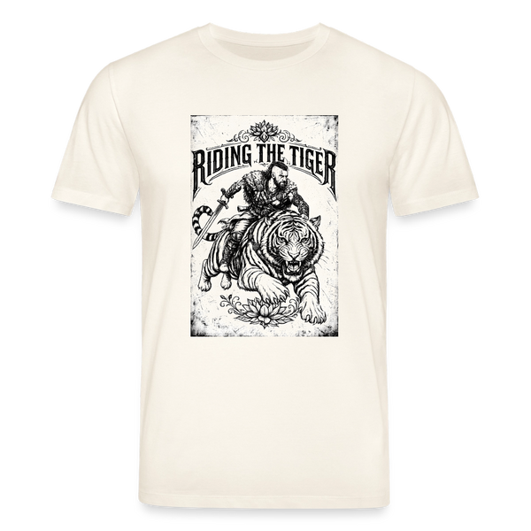 Riding the Tiger BW Organic T-Shirt – Men - Naturweiß 