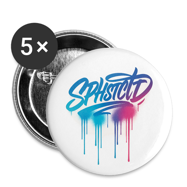 SPHSTCTD Remix Buttons – Small 25 mm (5er Pack) - Weiß