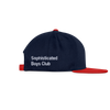 Embroidery Snapback Cap - Navy/Rot