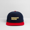 Golden Shower Snapback Cap - Navy/Rot