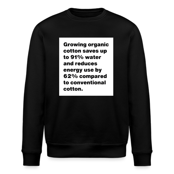 91% Water Organic Sweatshirt – Men - Schwarz
