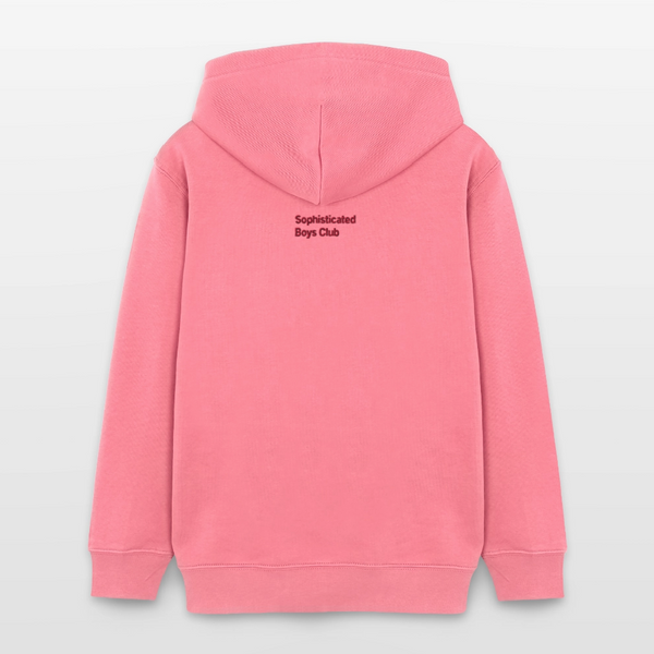 Red Embroidery Organic Hoodie – Teen - Pink 