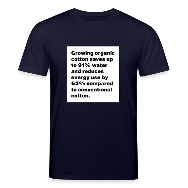 91% Water Organic T-Shirt – Men - Navy