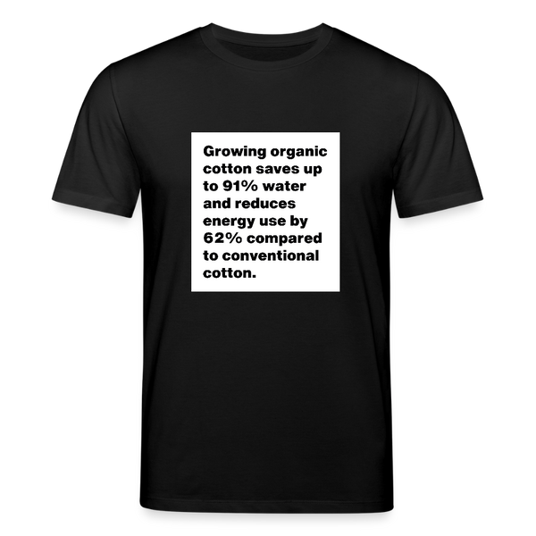 91% Water Organic T-Shirt – Men - Schwarz