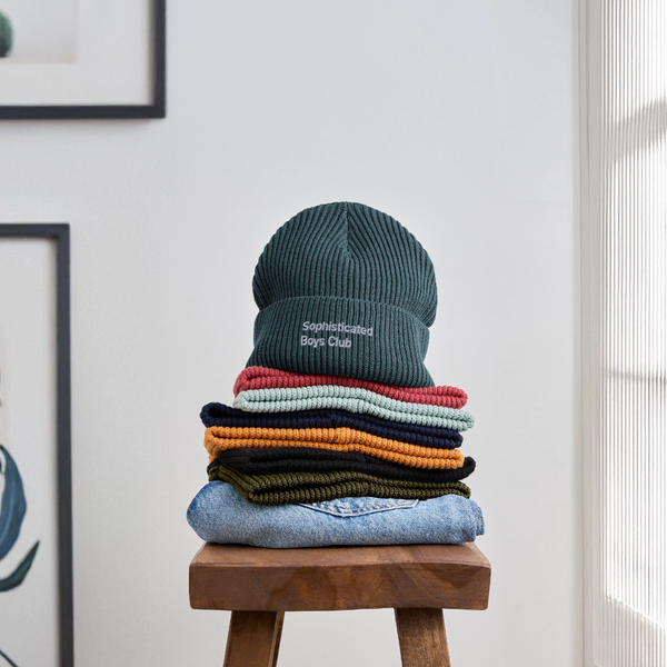 Classic Organic FISHERMAN BEANIE - Dunkles Petrol