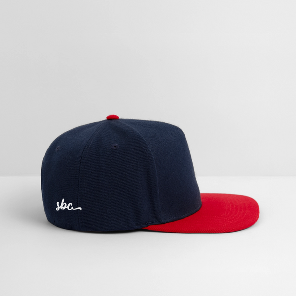 Born Ready Snapback Cap - Navy/Rot
