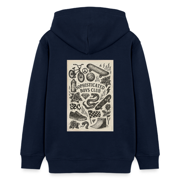 Urban Tattoo Designs Organic Hoodie – Teen - Navy
