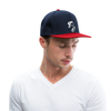 BMX Rider Snapback Cap - Navy/Rot